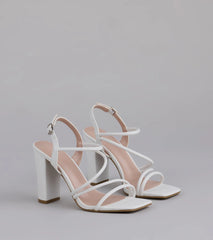 Flirt Mode Activated Strappy Block Heels