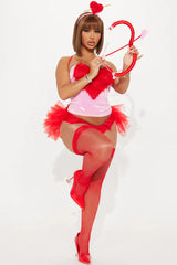 Falling For Cupid 5 Piece Costume Set - Red/combo