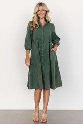 Sari Babydoll Dress | Green