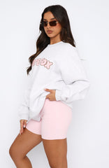 Sweet Treat Oversized Sweater Grey Marle