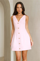 Still Polished Mini Dress Pink