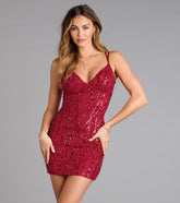 Hartley Lace-Up Sequin Mesh Bodycon Mini Dress