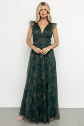 Adelyn Maxi Dress | Green Floral