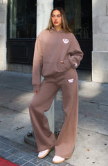 11th Street City Girl At Heart Wide Leg Sweatpants Cinnamon Bun