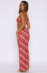 Forever Faithful Halter Maxi Dress Berry