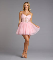 Liza Corset Tulle Skater Dress