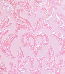 Tarna Lace-Up Bead Sequin Mermaid Formal Dress