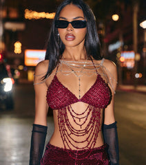 Festival Headliner Beaded Triangle Bralette