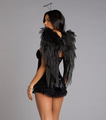 Playful Trouble Lace-Up Ruffle Romper