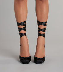 Tie It Up Satin Ballet Heels