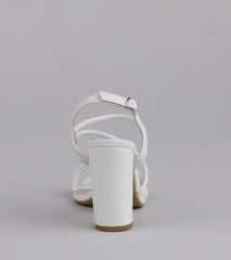 Flirt Mode Activated Strappy Block Heels