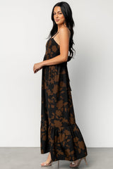 Regan Tank Maxi Dress | Espresso Print