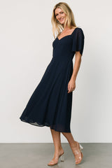 Colette Sweetheart Midi Dress | Navy