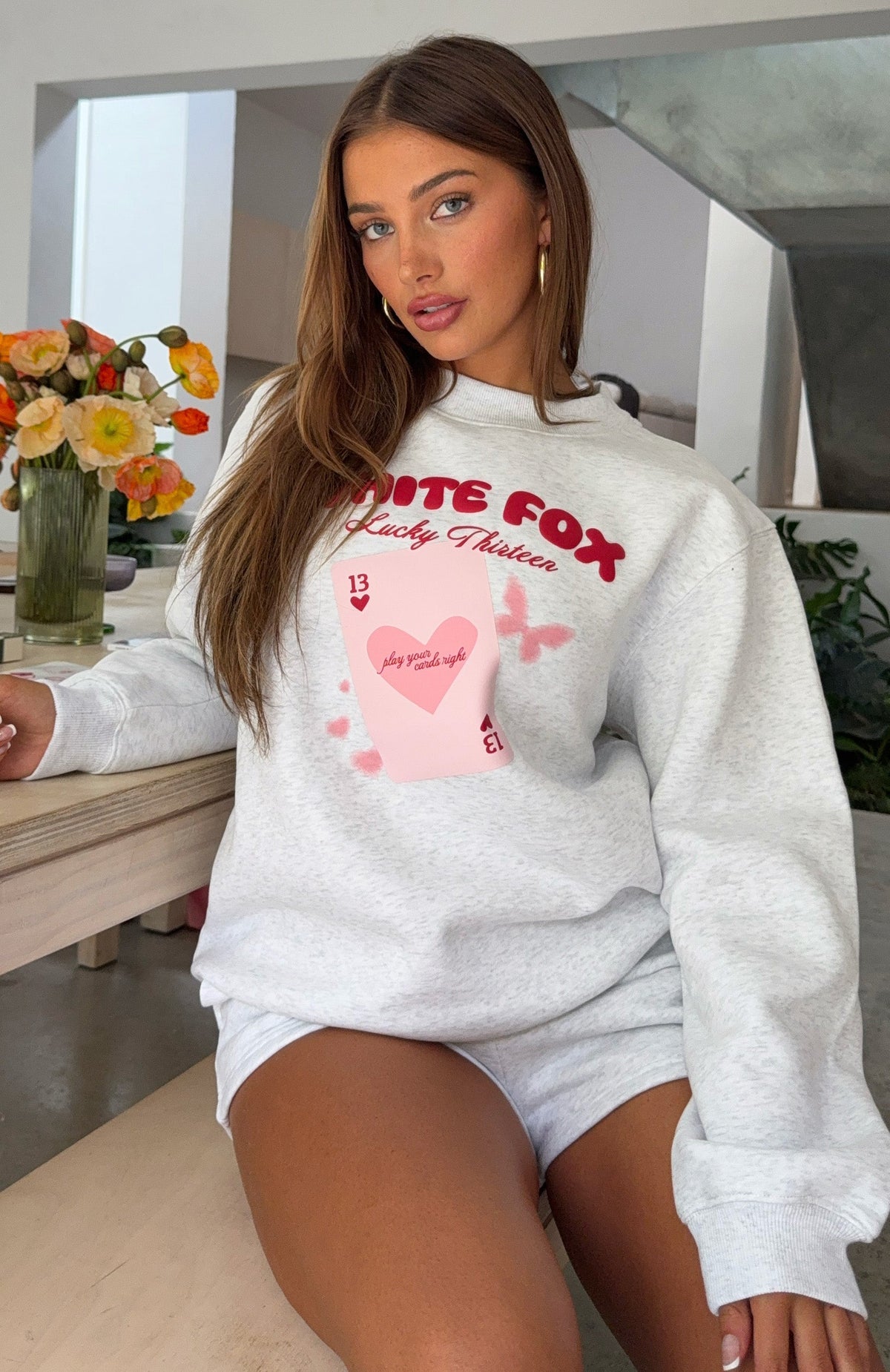 Lucky Thirteen Kalena Oversized Sweater Grey Marle